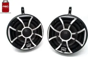 Wet Sounds REVO 6-XSB-SS 6.5 Inch Marine LED Speakers & Roll Cage Enclosures (1.75" Clamps)