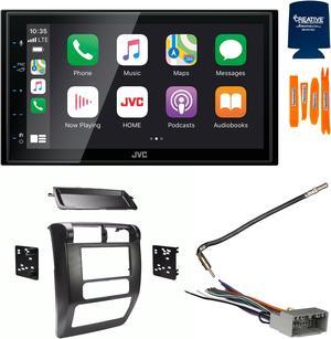 JVC Bundle - JVC KW-M56BT 6.8" Apple CarPlay/Android Auto Digital Media Receiver with Dash Kit, Wiring Harness and Antenna Adaptor, Compatible with Wrangler, 03-06