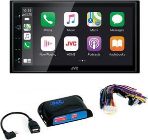 JVC KW-M56BT Digital Media Receiver 6.8" Touch Panel Compatible With Apple CarPlay & Android Auto with PAC SWI-CP5 Steering Wheel Interface