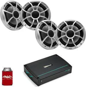 Wet Sounds - Two Pairs Of RECON 6-S Sliver 6.5" Speakers And A Kicker KXMA400.4 Marine Amplifier
