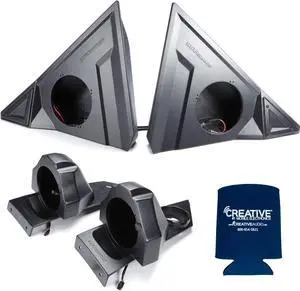 SSV Polaris Slingshot SS-F65U 6.5" Front Unloaded Speaker Pods with SS-B65U Rear 6.5" Unloaded Speaker Pods