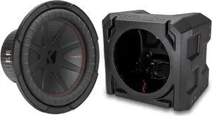 SSV Works US-10U Universal 10" Subwoofer Enclosure with 48CWR104 CompR 10" Subwoofer, DVC, 4-ohm 400 Watts RMS