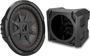 SSV Works US-10U Universal 10" Subwoofer Enclosure with 48CWRT102 10" Shallow Mount Subwoofers 2-OHM DVC 400 Watt RMS