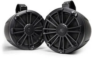 MB Quart NPT1-120 Nautic Premium Waterproof 8 Inch Marine Wake Tower Speakers (black, Pair) With 3 Grill Colors Included