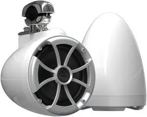 Wet Sounds ICON8 White 8" Tower Speakers with Mini Swivel Clamps - Fits 1" to 1 7/8" Pipe