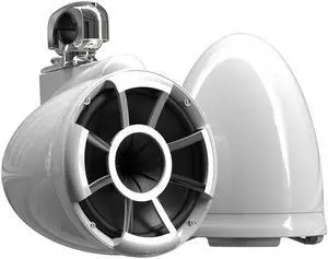 Wet Sounds Revolution Series 10 inch HLCD Wakeboard Tower Speakers - White w/ Swivel Clamp