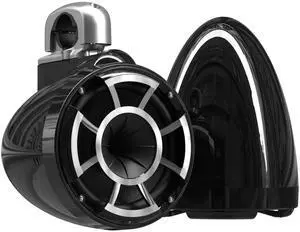 Wet Sounds - REV 8 Fixed Aluminum Clamp 8-Inch Tower Speakers - Black (Pair)