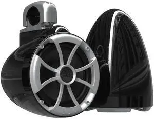 Wet Sounds - ICON 8 Fixed Aluminum Clamp 8-Inch Tower Speakers - Black (pair)