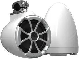 Wet Sounds ICON8 White 8" Tower Speakers with Mini Fixed Clamps - Fits 1" to 1 7/8" Pipe