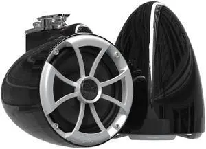 Wet Sounds ICON8-BX ICON 8" Marine Tower Speakers with X Mount kit - Pair Black