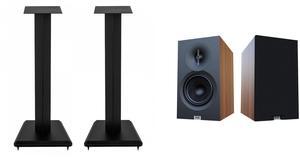 ELAC LS10-B SPEAKER STANDS And DB53-WN BOOKSHELVES