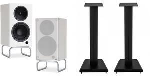 ELAC LS10-B SPEAKER STANDS And DEBUT ConneX ADSUM BOOKSHELVES-CREAM