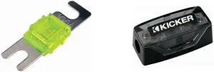 Kicker 100 Amp AFS Fuse and Fuse Holder Bundle - 46FHS & 46AFS100