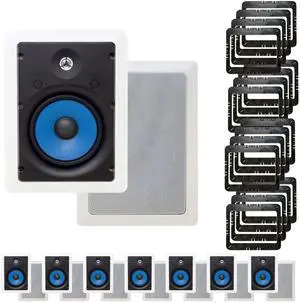 Legrand MS3651 3000 Series 6.5" In-Wall Speakers Case Pack 8 Pair 16 Speakers total with In Wall Mounting Brackets