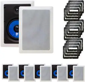Legrand HT5651 5000 Series 6.5" In-Wall Speakers Case Pack 6 Pair 12 Speakers total with In Wall Mounting Brackets