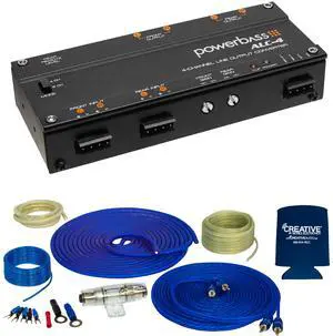 Stinger SS600XS 8GA 600W Amplifier Wiring Kit compatible with Power Bass ALC-4 Line Output Converter & Stinger SSRCB17 17' RCA Cable