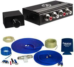 Stinger SS600XS 8GA Copper 600W Amplifier Wiring Kit with Memphis LLD2A 2-Channel Line Output Converter/Line Driver