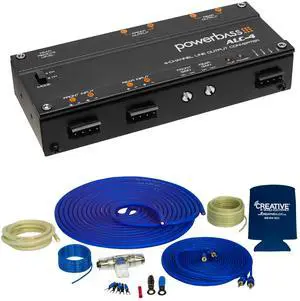 Stinger SS1200XS 4GA Copper 1200W Amplifier Wiring Kit compatible with ALC4 4-Channel Line Output Converter & Stinger SSRCB17