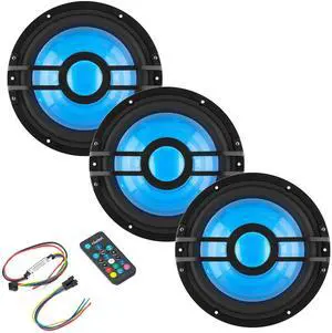 Clarion (3) CMSP-101RGB-2 10" Marine 2-Ohm Subwoofer with RGB LEDs & Remote Clarion (3) CMSP-101RGB-2 10" Marine 2-Ohm Subwoofer with RGB LEDs & Remote