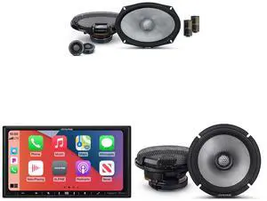 Alpine iLX-407 7-Inch Multimedia Receiver Apple Carplay and Android Auto w/ R2-S69C 6x9" Comp & R2-S65 6.5" Coaxial Bundle Alpine iLX-407 7-Inch Multimedia Receiver Apple Carplay and Android Auto w/ R2-S69C 6x9" Comp & R2-S65 6.5" Coaxial Bundle