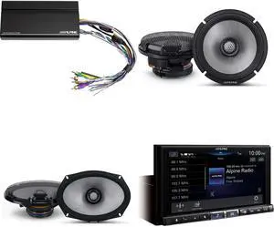 Alpine ILX-507 7-Inch Multimedia Receiver w/ KTA-450 Powerpack Amp & 6.5" & 6x9" R2 Speaker Bundle - R2-S65 & a Pair of R2-S69 Compatible with Apple CarPlay & Android Auto Alpine ILX-507 7-Inch Multimedia Receiver w/ KTA-450 Powerpack Amp & 6.5" & 6x9" R2 Speaker Bundle - R2-S65 & a Pair of R2-S69 Compatible with Apple CarPlay & Android Auto