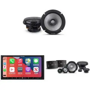 Alpine iLX-407 7-Inch Multimedia Receiver Apple Carplay and Android Auto w/ R2-S653 6.5" 3-Way Comp Set & R2-S65 Coaxial Bundle Alpine iLX-407 7-Inch Multimedia Receiver Apple Carplay and Android Auto w/ R2-S653 6.5" 3-Way Comp Set & R2-S65 Coaxial Bundle