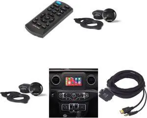 Alpine i407-WRA-JL, KCU-315UH USB / HDMI Extension Cable w/ (2 Pair ) SPV-10TW-WRA & RUE-4360 Remote Bundle for 18 - Up Wrangler Alpine i407-WRA-JL, KCU-315UH USB / HDMI Extension Cable w/ (2 Pair ) SPV-10TW-WRA & RUE-4360 Remote Bundle for 18 - Up Wrangler
