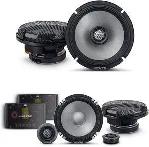Alpine 6.5" R2 High-Resolution Speaker Bundle - A Pair of Pro-Series R2-S652 2-Way Component Speakers & a Pair of R2-S65 6.5" Coaxial Speakers Alpine 6.5" R2 High-Resolution Speaker Bundle - A Pair of Pro-Series R2-S652 2-Way Component Speakers & a Pair of R2-S65 6.5" Coaxial Speakers