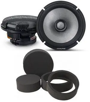 Alpine R2-S65 High-Resolution 6.5" Coaxial with RKFR65 3-piece Foam Fast Ring Speaker Enhancement Alpine R2-S65 High-Resolution 6.5" Coaxial with RKFR65 3-piece Foam Fast Ring Speaker Enhancement