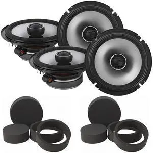 Alpine 2 Pairs of S2-S65 6.5" Type S Coax Speakers with 2 Pairs of Stinger RKFR6 Roadkill Fast Rings 6" & 6.5 Alpine 2 Pairs of S2-S65 6.5" Type S Coax Speakers with 2 Pairs of Stinger RKFR6 Roadkill Fast Rings 6" & 6.5