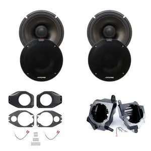 Alpine Two Pairs R-S65.2 Type-R 6.5" Coax w/ JP-1014 6.5" Front Speaker Pods and JP-1015 6.5" Soundbar Speaker Adaptors Alpine Two Pairs R-S65.2 Type-R 6.5" Coax w/ JP-1014 6.5" Front Speaker Pods and JP-1015 6.5" Soundbar Speaker Adaptors