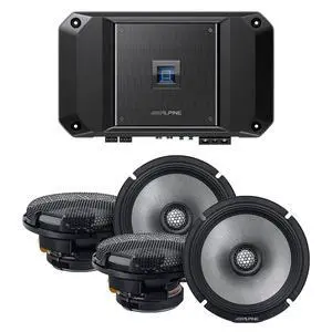 Alpine R2-A60F Type R 600 Watt 4-Channel Amplifier with 2 Pairs R2-S65 Type R 6.5" Coax and Wiring Kit Alpine R2-A60F Type R 600 Watt 4-Channel Amplifier with 2 Pairs R2-S65 Type R 6.5" Coax and Wiring Kit
