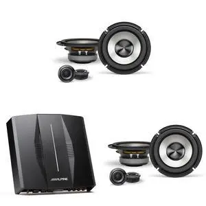 Alpine Optim8 DSP Amp & BassRev (2 pair ) BRV-S65C 6.5" Speaker Set Alpine Optim8 DSP Amp & BassRev (2 pair ) BRV-S65C 6.5" Speaker Set