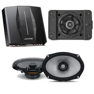 Alpine PXE-C80-88 OPTIM8 8-Channel Hi-Res Digital Sound Processor Amplifier w/ SS-SB10 Subwoofer, R2-S69 Bundle Alpine PXE-C80-88 OPTIM8 8-Channel Hi-Res Digital Sound Processor Amplifier w/ SS-SB10 Subwoofer, R2-S69 Bundle