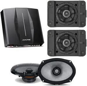 Alpine PXE-C80-88 OPTIM8 8-Channel Hi-Res Digital Sound Processor Amplifier w/ (2) SS-SB10 Subwoofer, R2-S69 Bundle Alpine PXE-C80-88 OPTIM8 8-Channel Hi-Res Digital Sound Processor Amplifier w/ (2) SS-SB10 Subwoofer, R2-S69 Bundle