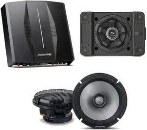 Alpine PXE-C80-88 OPTIM8 8-Channel Hi-Res Digital Sound Processor Amplifier w/ SS-SB12 Subwoofer, R2-S65 Bundle Alpine PXE-C80-88 OPTIM8 8-Channel Hi-Res Digital Sound Processor Amplifier w/ SS-SB12 Subwoofer, R2-S65 Bundle