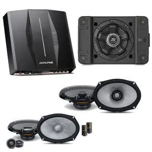 Alpine PXE-C80-88 OPTIM8 8-Channel Hi-Res Digital Sound Processor Amplifier w/ SS-SB10 Subwoofer, R2-S69C & R2-S69 Bundle Alpine PXE-C80-88 OPTIM8 8-Channel Hi-Res Digital Sound Processor Amplifier w/ SS-SB10 Subwoofer, R2-S69C & R2-S69 Bundle