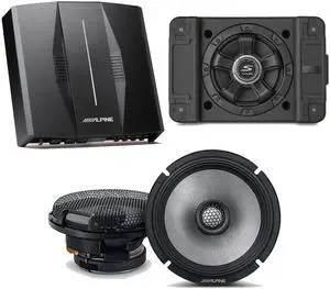 Alpine PXE-C80-88 OPTIM8 8-Channel Hi-Res Digital Sound Processor Amplifier w/ SS-SB10 Subwoofer, R2-S65 Bundle Alpine PXE-C80-88 OPTIM8 8-Channel Hi-Res Digital Sound Processor Amplifier w/ SS-SB10 Subwoofer, R2-S65 Bundle