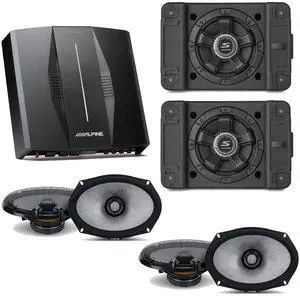 Alpine PXE-C80-88 OPTIM8 8-Channel Hi-Res Digital Sound Processor Amplifier w/ (2) SS-SB12 Subwoofer, (2) R2-S69 Bundle Alpine PXE-C80-88 OPTIM8 8-Channel Hi-Res Digital Sound Processor Amplifier w/ (2) SS-SB12 Subwoofer, (2) R2-S69 Bundle