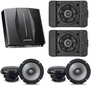 Alpine PXE-C80-88 OPTIM8 8-Channel Hi-Res Digital Sound Processor Amplifier w/ (2) SS-SB12 Subwoofer, (2) R2-S65 Bundle Alpine PXE-C80-88 OPTIM8 8-Channel Hi-Res Digital Sound Processor Amplifier w/ (2) SS-SB12 Subwoofer, (2) R2-S65 Bundle