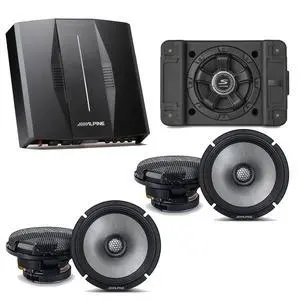 Alpine PXE-C80-88 OPTIM8 8-Channel Hi-Res Digital Sound Processor Amplifier w/ SS-SB12 Subwoofer, (2) R2-S65 Bundle Alpine PXE-C80-88 OPTIM8 8-Channel Hi-Res Digital Sound Processor Amplifier w/ SS-SB12 Subwoofer, (2) R2-S65 Bundle