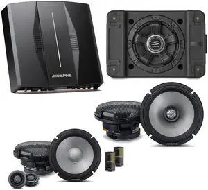 Alpine PXE-C80-88 OPTIM8 8-Channel Hi-Res Digital Sound Processor Amplifier w/ SS-SB10 Subwoofer, R2-S65C & R2-S65 Bundle Alpine PXE-C80-88 OPTIM8 8-Channel Hi-Res Digital Sound Processor Amplifier w/ SS-SB10 Subwoofer, R2-S65C & R2-S65 Bundle