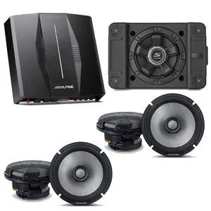 Alpine PXE-C80-88 OPTIM8 8-Channel Hi-Res Digital Sound Processor Amplifier w/ SS-SB10 Subwoofer, (2) R2-S65 Bundle Alpine PXE-C80-88 OPTIM8 8-Channel Hi-Res Digital Sound Processor Amplifier w/ SS-SB10 Subwoofer, (2) R2-S65 Bundle
