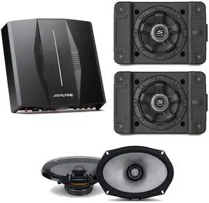 Alpine PXE-C80-88 OPTIM8 8-Channel Hi-Res Digital Sound Processor Amplifier w/ (2) SS-SB12 Subwoofer, R2-S69 Bundle Alpine PXE-C80-88 OPTIM8 8-Channel Hi-Res Digital Sound Processor Amplifier w/ (2) SS-SB12 Subwoofer, R2-S69 Bundle