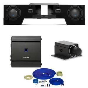 Alpine S-DB8V-TRK Dual 8" Halo S-Series Preloaded Truck Subwoofer Enclosure with Alpine S-A60M S-Series 600 Watt Mono Amp, RUX-KNOB.2 and 4 Gauge Wiring Kit Alpine S-DB8V-TRK Dual 8" Halo S-Series Preloaded Truck Subwoofer Enclosure with Alpine S-A60M S-Series 600 Watt Mono Amp, RUX-KNOB.2 and 4 Gauge Wiring Kit
