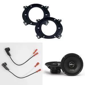 Alpine Speakers 6.5 inch for Chevrolet Silverado 1999-2006 Upgrade Kit - Pair of DM Series with Adapters and Harness, Coaxial 6 1/2 Car Audio Front Door Speaker for Chevy S2-S65 Alpine Speakers 6.5 inch for Chevrolet Silverado 1999-2006 Upgrade Kit - Pair of DM Series with Adapters and Harness, Coaxial 6 1/2 Car Audio Front Door Speaker for Chevy S2-S65