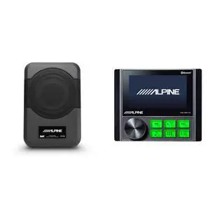 Alpine KAC-CMD-CTR Powersports Commander Controller with PWE-S8-MRN 8" Powered Marine Subwoofer Compact UTV, Golf Cart & Side-by-Side Bass Upgrade Alpine KAC-CMD-CTR Powersports Commander Controller with PWE-S8-MRN 8" Powered Marine Subwoofer Compact UTV, Golf Cart & Side-by-Side Bass Upgrade