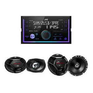 JVC 2-DIN Bluetooth Stereo + 6.75in + 6x9 Speaker Bundle JVC 2-DIN Bluetooth Stereo + 6.75in + 6x9 Speaker Bundle