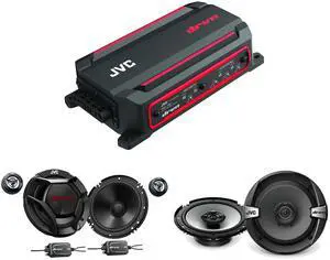 JVC 4-Ch Amp + 6.5in Component and Coax Speaker Bundle JVC 4-Ch Amp + 6.5in Component and Coax Speaker Bundle