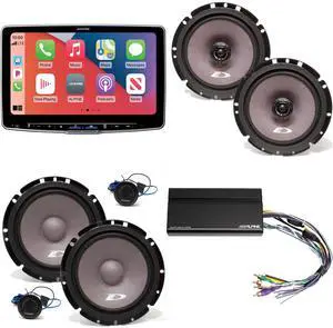 Alpine ILX-F511 Halo11 11" Multimedia Touchscreen Receiver w/ A Pair Alpine SXE-1751S 6.5" Component, SXE-1726S 6.5" Coax & Power Pack Alpine ILX-F511 Halo11 11" Multimedia Touchscreen Receiver w/ A Pair Alpine SXE-1751S 6.5" Component, SXE-1726S 6.5" Coax & Power Pack
